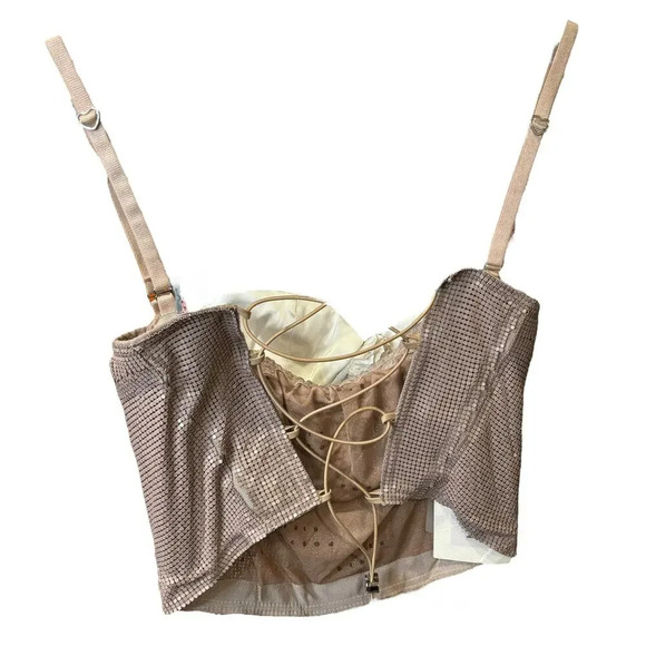 Poster Girl Rosalyn Lace Up Tube Top Vault Size S NWT - Picture 7 of 9